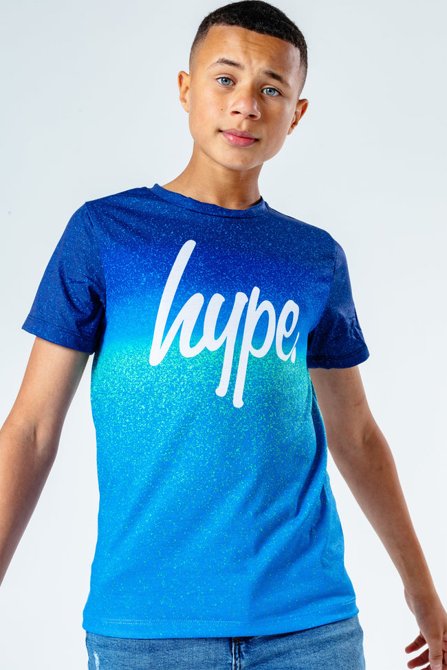 HYPE NAVY SPECKLE FADE BOYS T-SHIRT