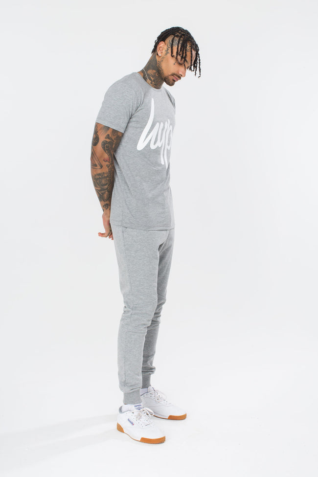 HYPE GREY SCRIPT MEN'S JOGGERS