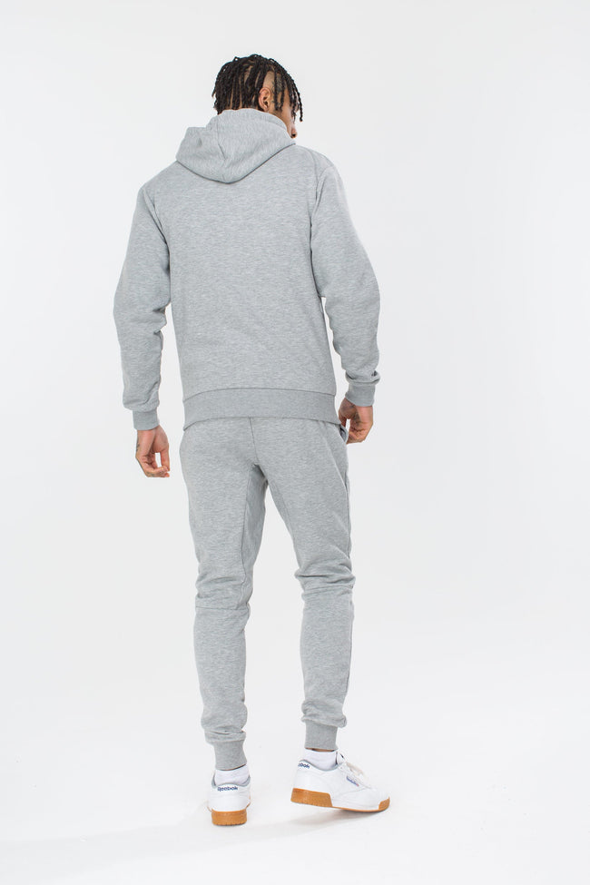 HYPE GREY MINI SCRIPT MEN'S ZIP HOODIE