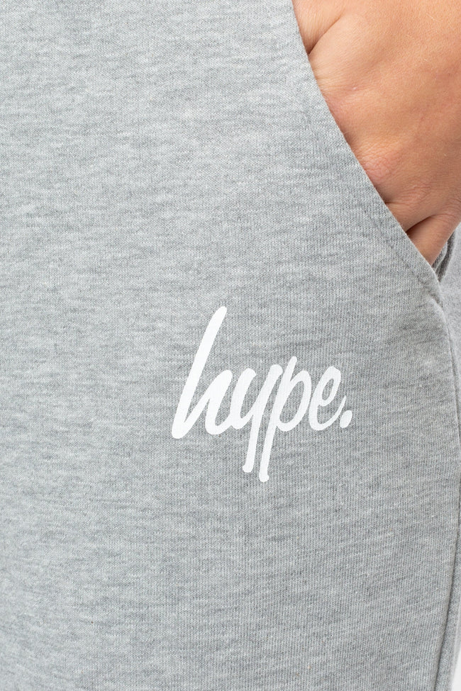 HYPE GREY WHITE SCRIPT WOMENS JOGGERS