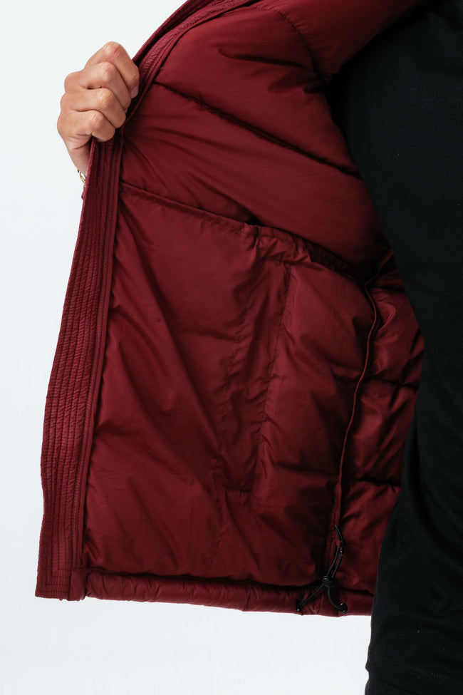 HYPE DEEP FILLED BURGUNDY PUFFER ADULT JACKET