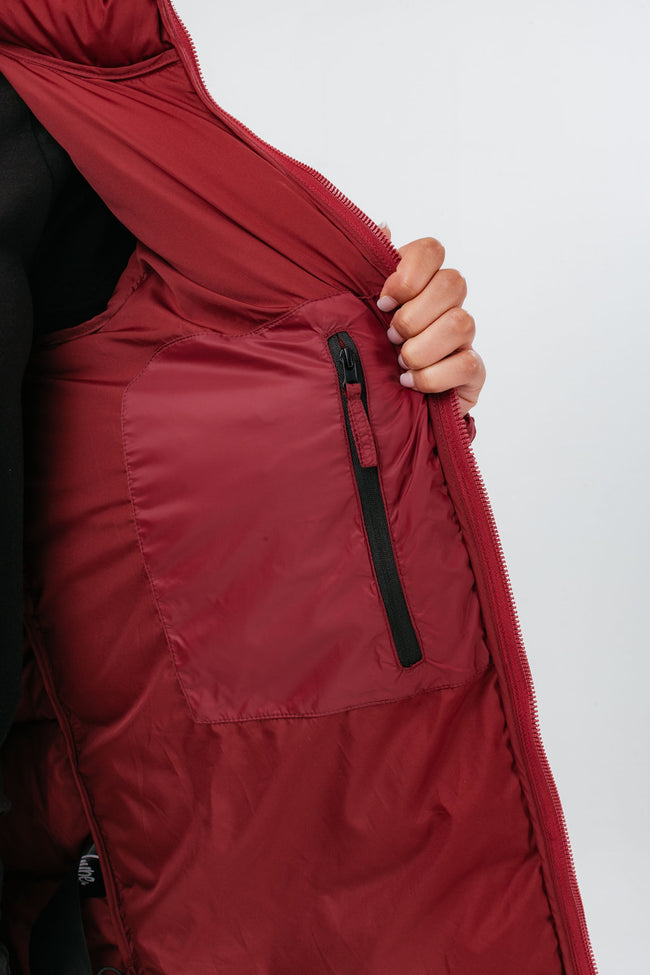 HYPE DEEP FILLED BURGUNDY PUFFER ADULT JACKET