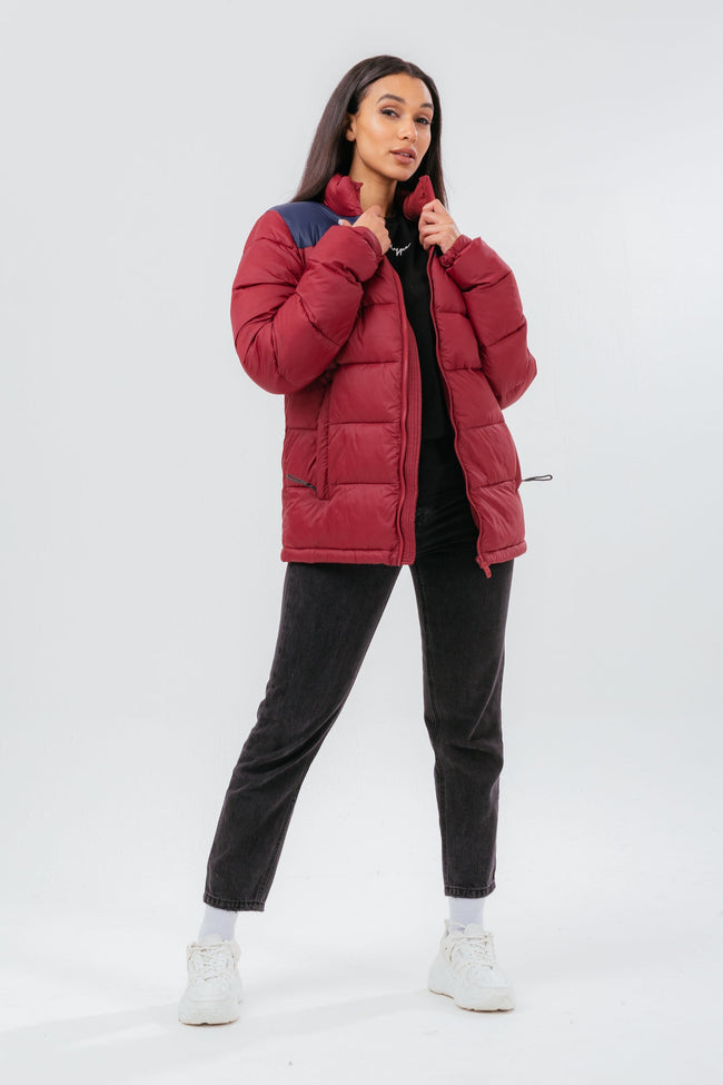 HYPE DEEP FILLED BURGUNDY PUFFER ADULT JACKET