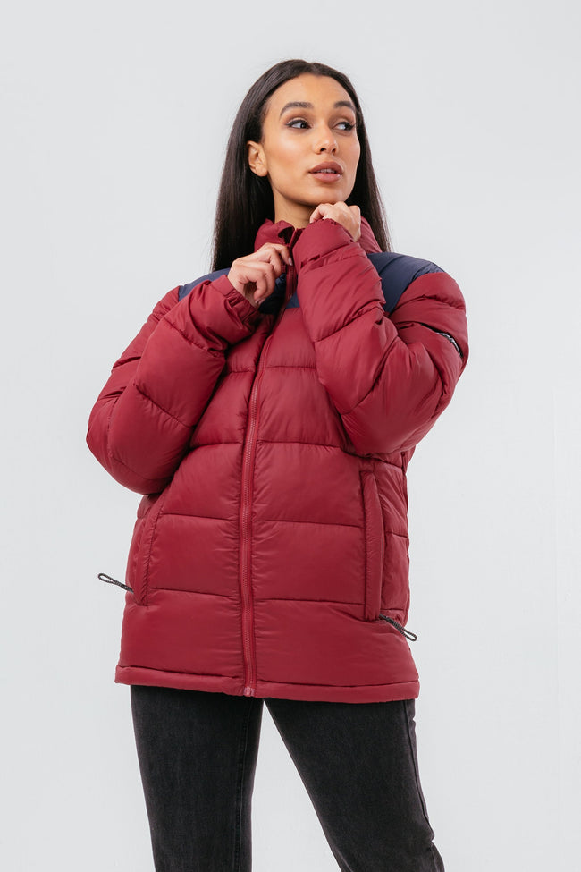 HYPE DEEP FILLED BURGUNDY PUFFER ADULT JACKET