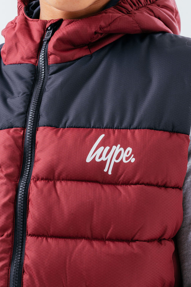 HYPE BURGUNDY NAVY BOYS GILET