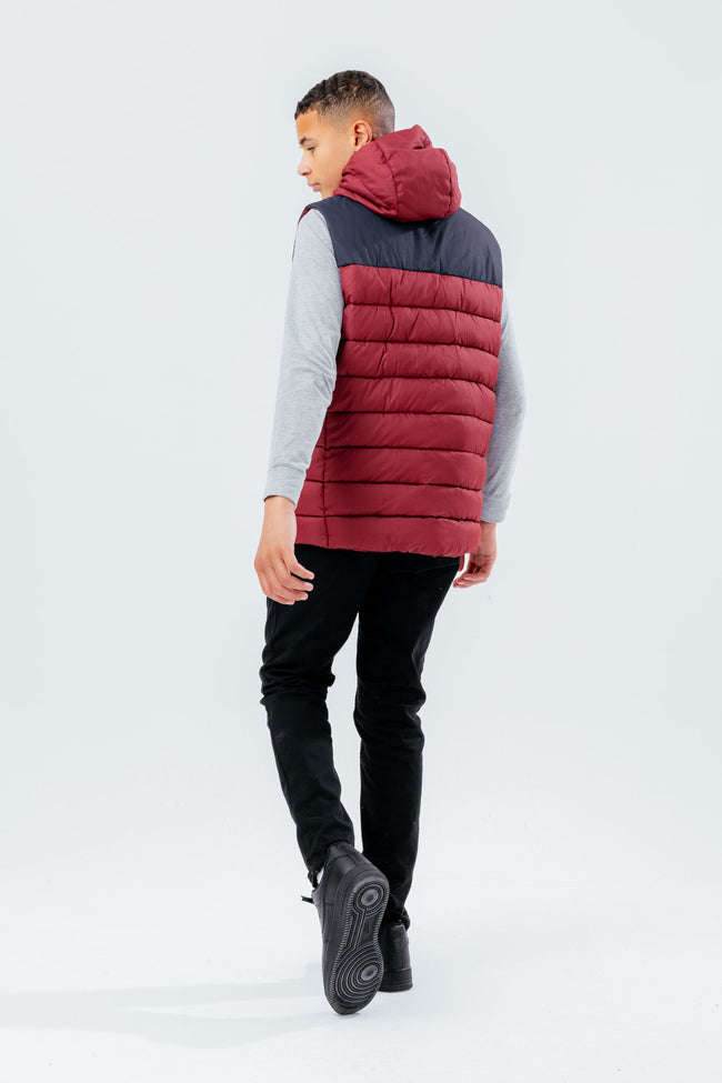 HYPE BURGUNDY NAVY BOYS GILET