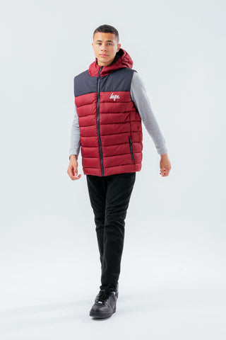 HYPE BURGUNDY NAVY BOYS GILET