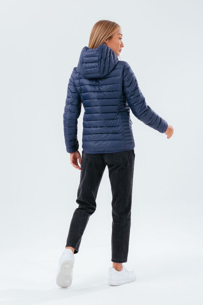 HYPE NAVY WOMEN'S LIGHTWEIGHT PUFFER JACKET