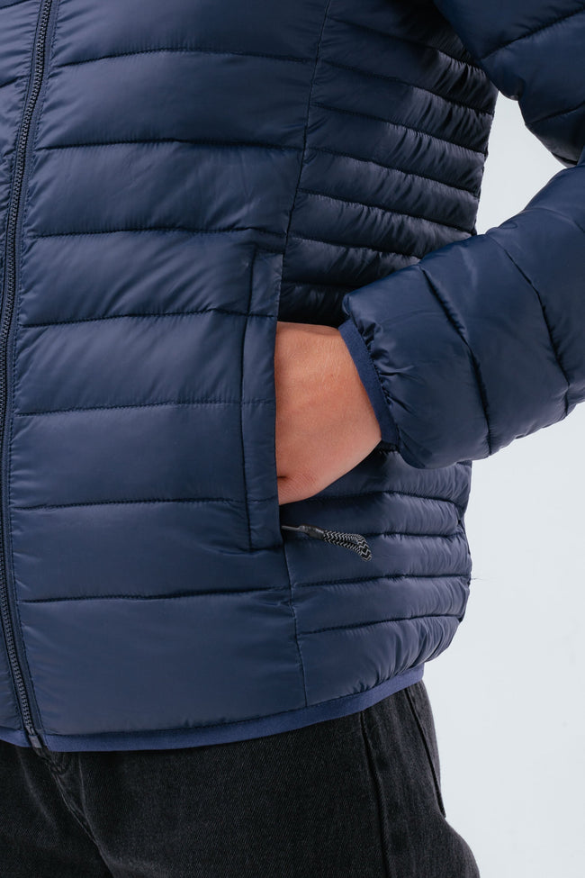 HYPE NAVY WOMEN'S LIGHTWEIGHT PUFFER JACKET