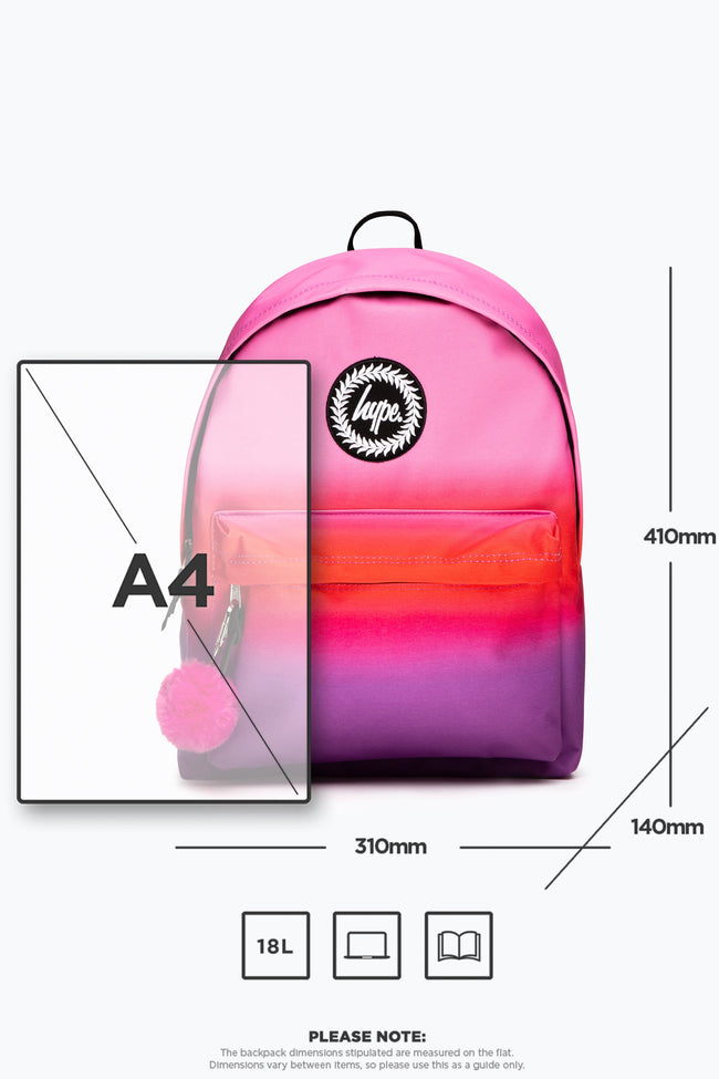 HYPE PINK FADE BACKPACK