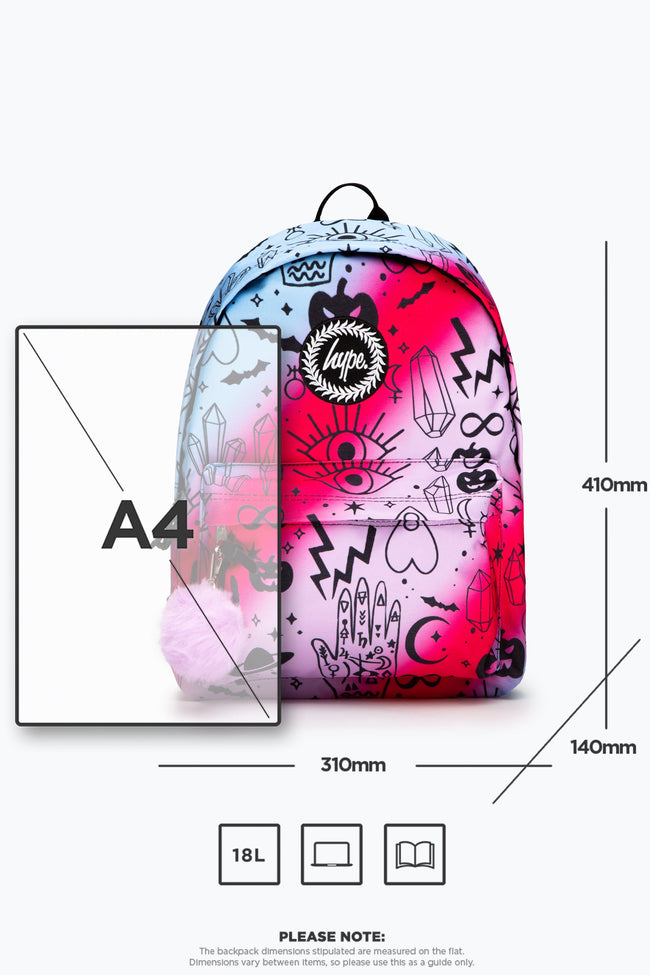 HYPE MULTI FADE MYSTIC DOODLE BACKPACK