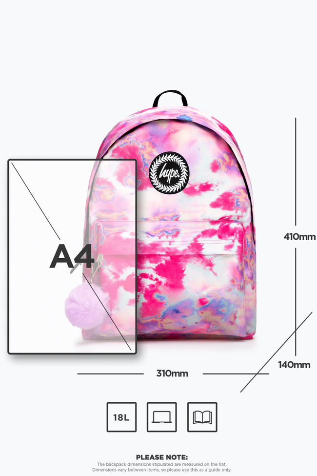 HYPE PSYCHEDELIC PINK MARBLE BACKPACK