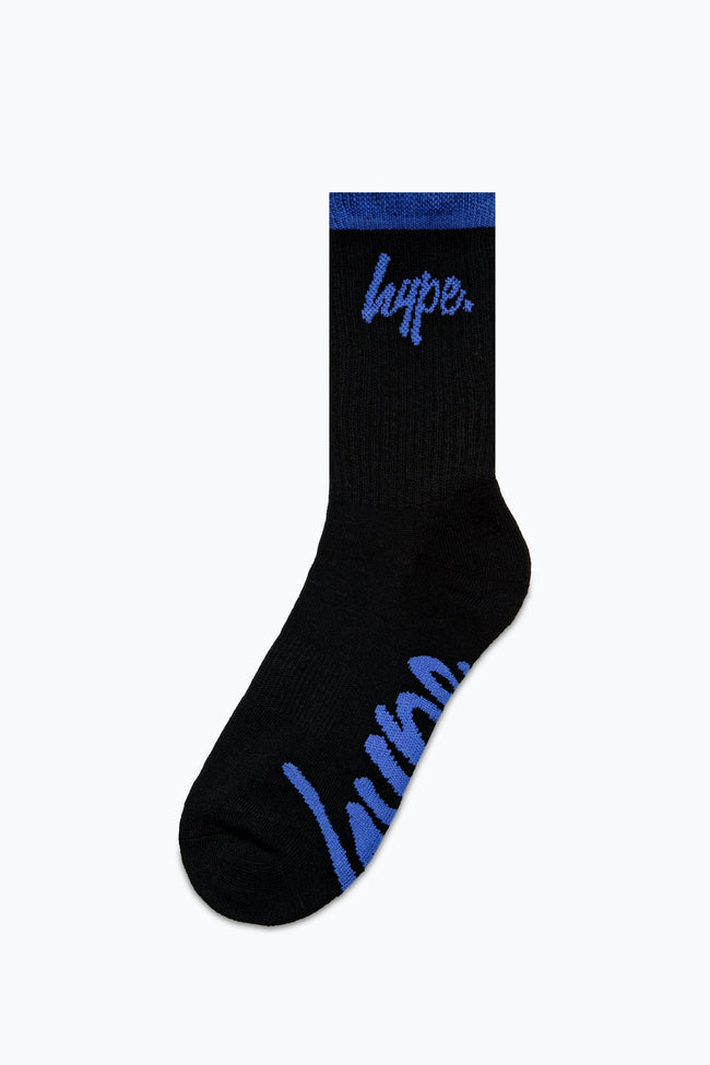 HYPE KIDS BLACK MULTI 3 PACK CREW SOCKS