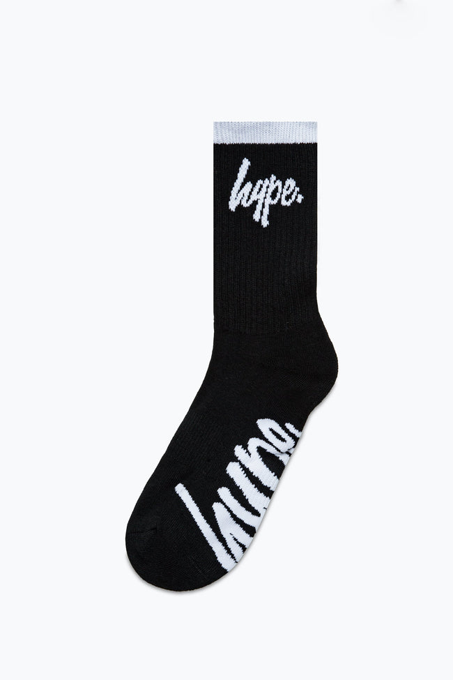 HYPE KIDS BLACK MULTI 3 PACK CREW SOCKS