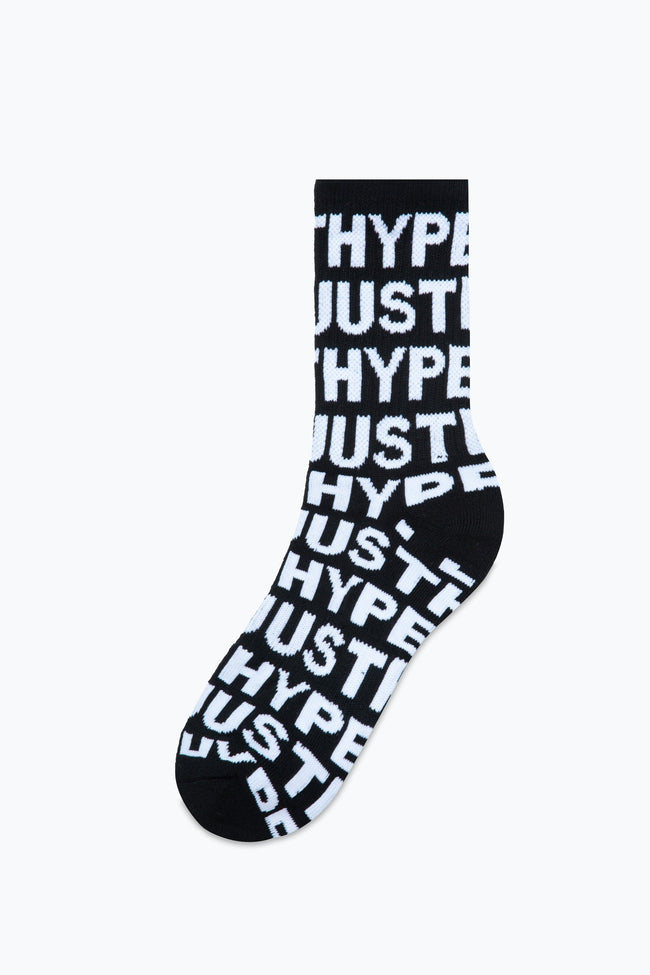 HYPE KIDS BLACK JUST HYPE 3 PACK CREW SOCKS