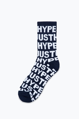 HYPE KIDS NAVY JUST HYPE 3 PACK CREW SOCKS