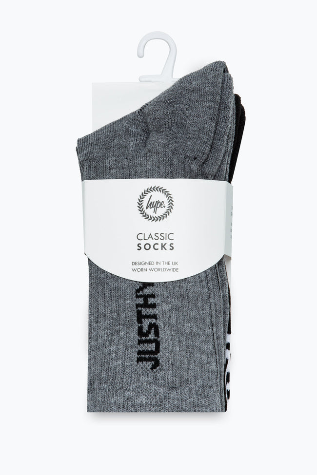 HYPE KIDS MONO JUST HYPE 3 PACK CREW SOCKS