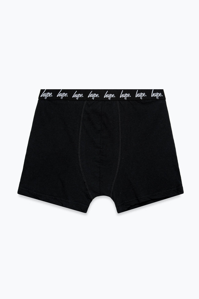 HYPE BOYS BLACK NAVY GREY 3 PACK BOXERS