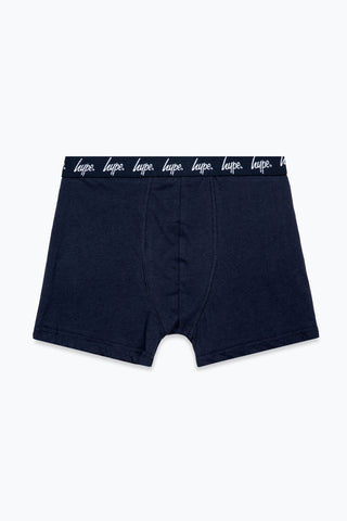 HYPE BOYS WHITE GREY NAVY 3 PACK BOXERS