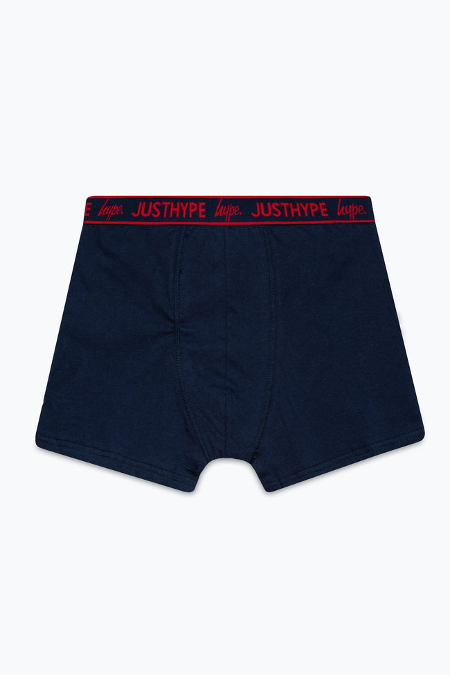 HYPE BOYS BLACK NAVY GREY 3 PACK BOXERS