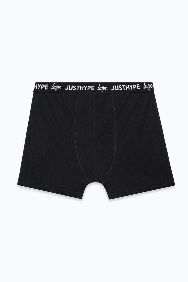 HYPE BOYS BLACK JUST HYPE 3 PACK BOXERS