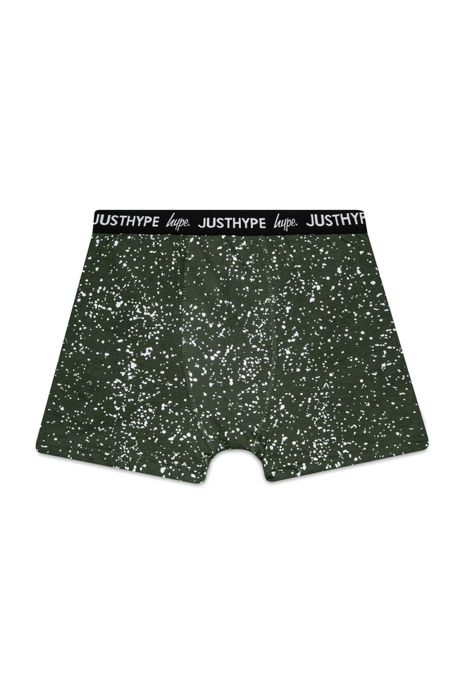 HYPE BOYS GREY BLACK KHAKI JUST HYPE 3 PACK BOXERS