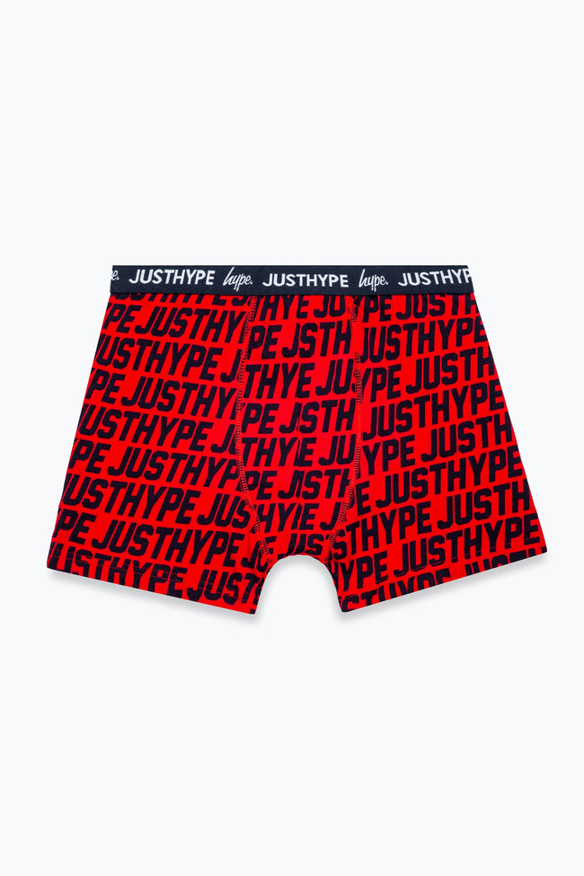 HYPE BOYS RED NAVY GREY JUST HYPE 3 PACK BOXERS