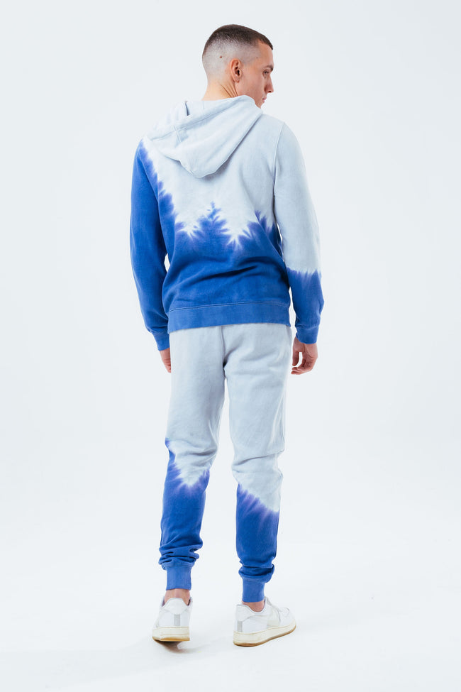 HYPE GREY NAVY TIE DYE SCRIBBLE LOGO MEN'S JOGGERS