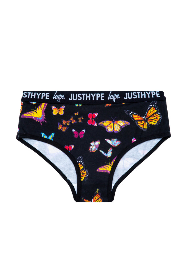 HYPE GIRLS BLACK BUTTERFLY UNDERWEAR SET