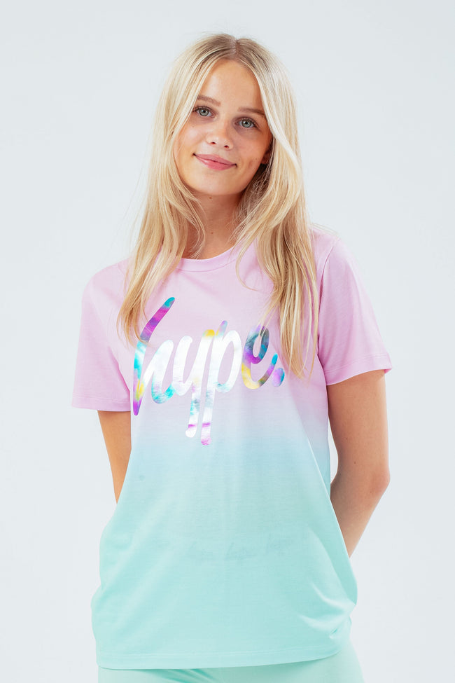 HYPE PINK & MINT FADE KIDS T-SHIRT