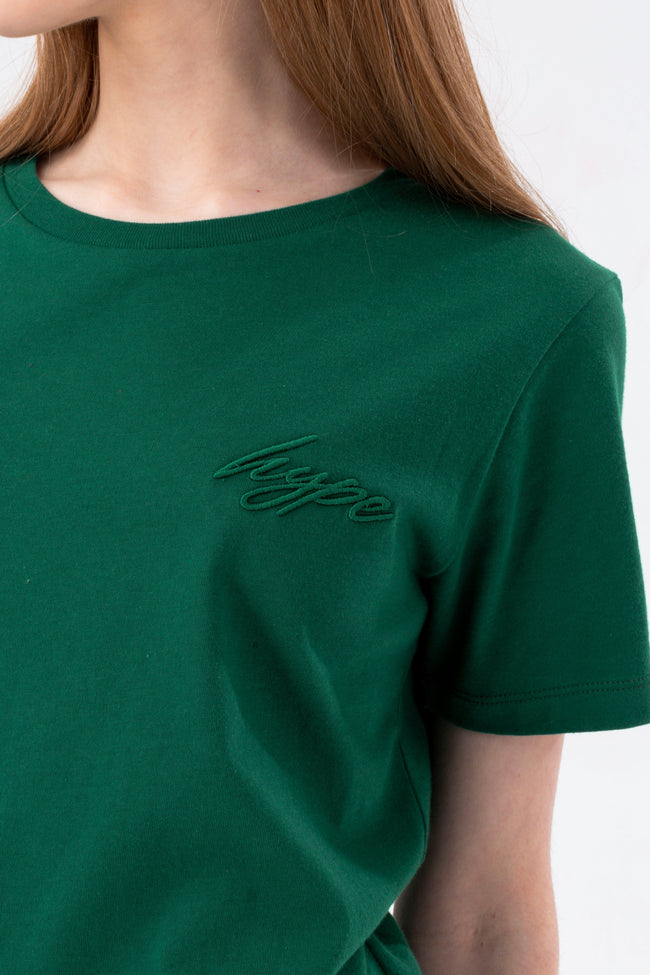 HYPE DARK GREEN KIDS T-SHIRT