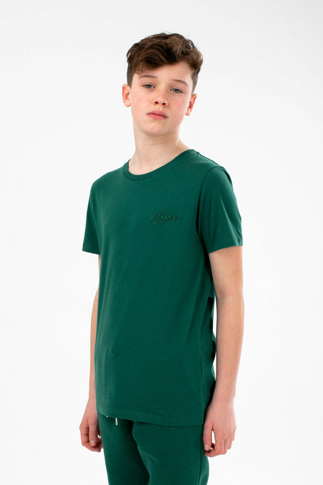 HYPE DARK GREEN KIDS T-SHIRT