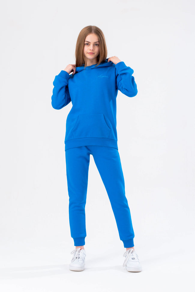 HYPE ROYAL BLUE KIDS OVERHEAD HOODIE & JOGGERS SET