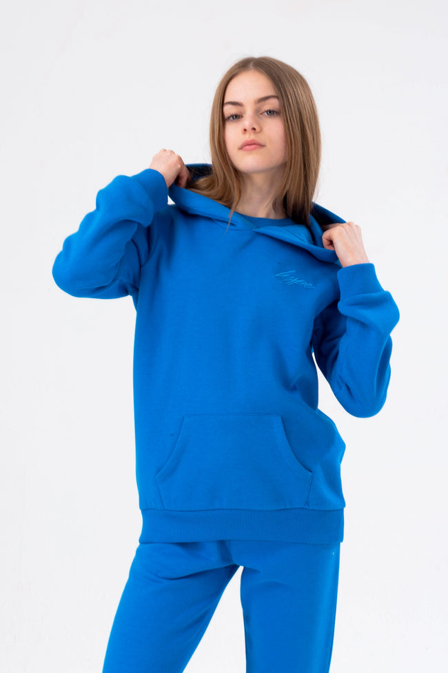 HYPE ROYAL BLUE KIDS OVERHEAD HOODIE & JOGGERS SET