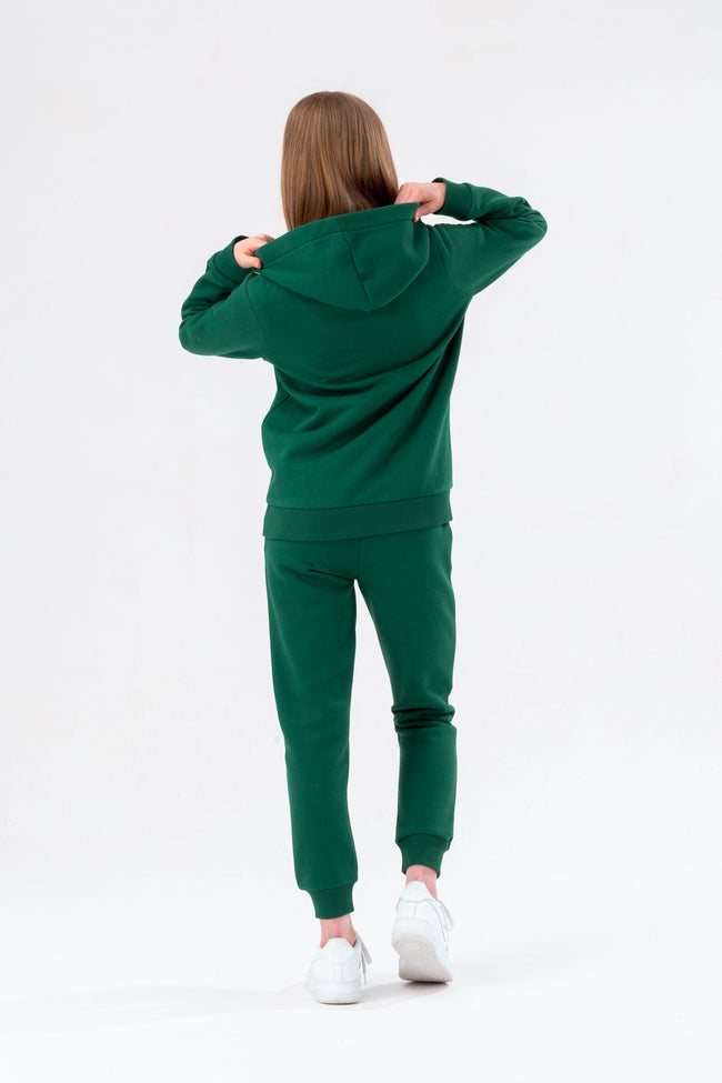 HYPE DARK GREEN KIDS OVERHEAD HOODIE & JOGGERS SET