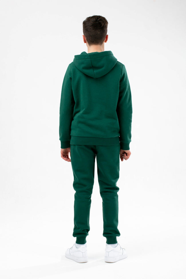 HYPE DARK GREEN KIDS OVERHEAD HOODIE & JOGGERS SET