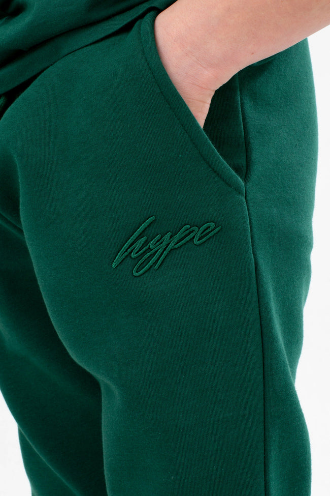 HYPE DARK GREEN KIDS OVERHEAD HOODIE & JOGGERS SET