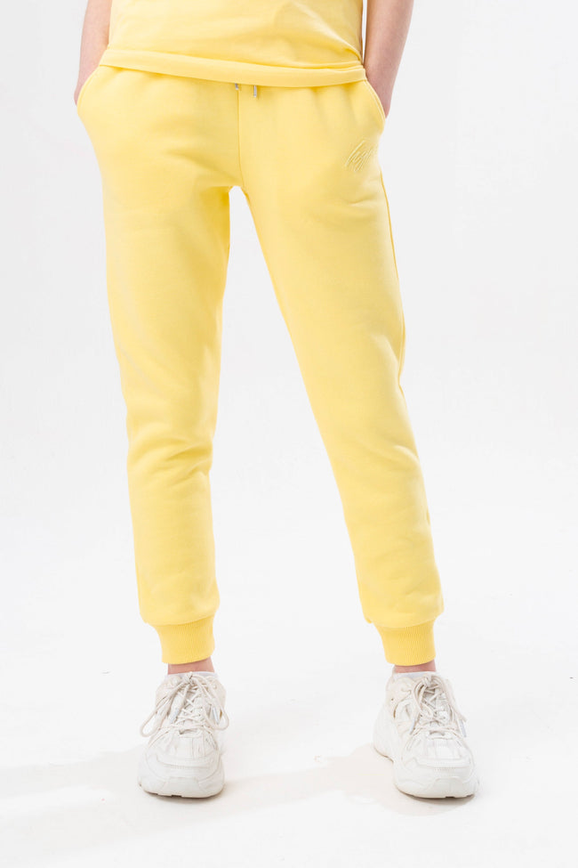 HYPE YELLOW KIDS OVERHEAD HOODIE & JOGGERS SET