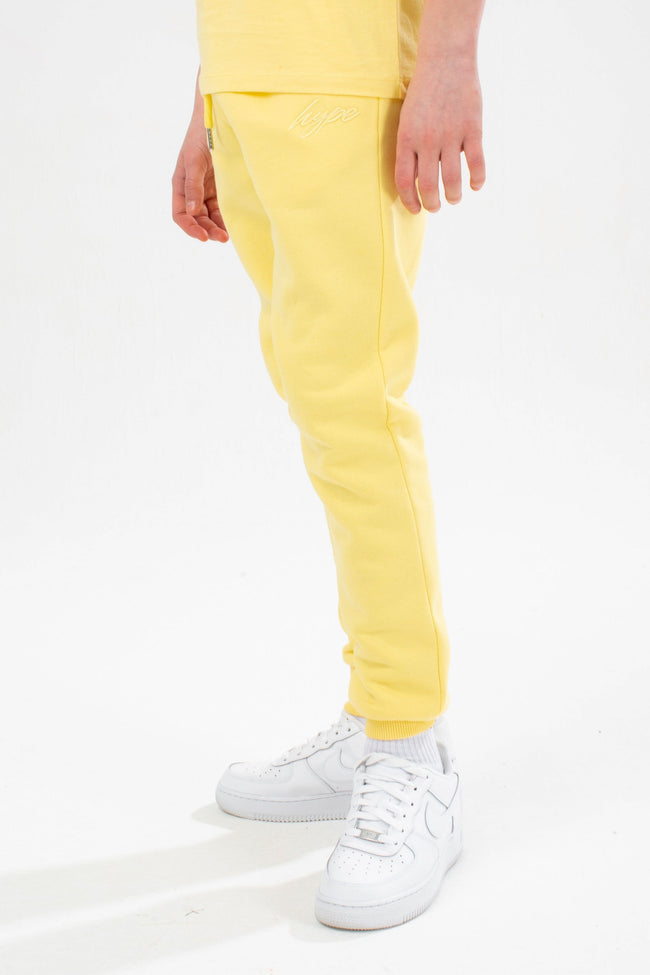 HYPE YELLOW KIDS OVERHEAD HOODIE & JOGGERS SET