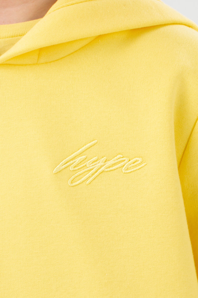 HYPE YELLOW KIDS OVERHEAD HOODIE & JOGGERS SET