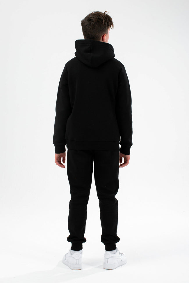 HYPE BLACK KIDS OVERHEAD HOODIE & JOGGERS SET