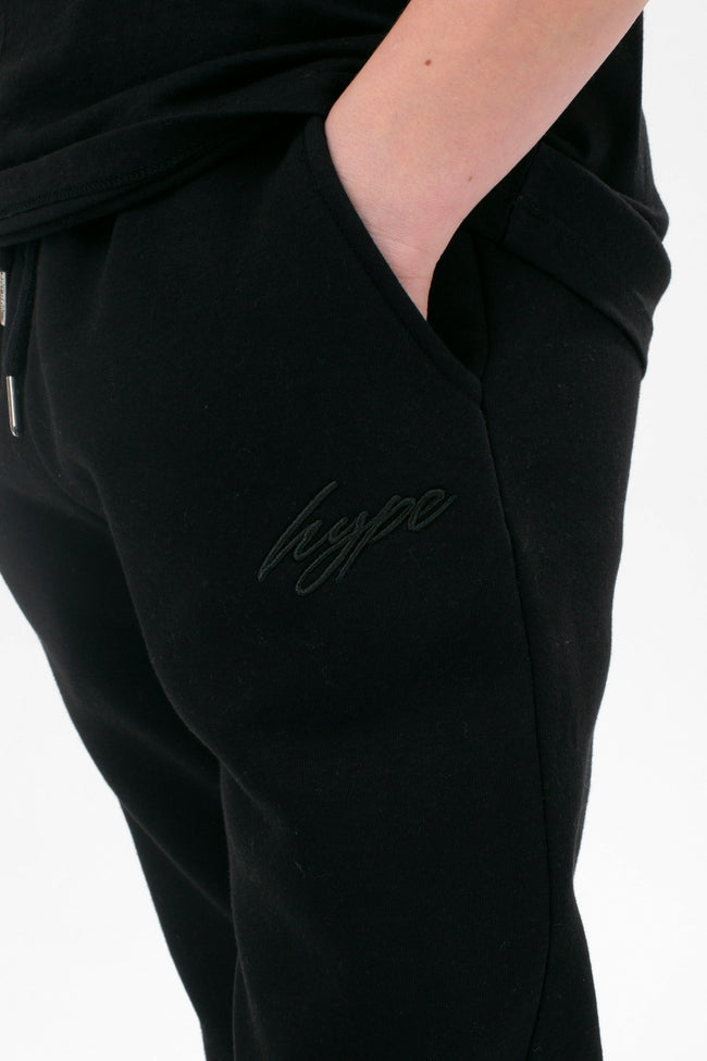 HYPE BLACK KIDS OVERHEAD HOODIE & JOGGERS SET