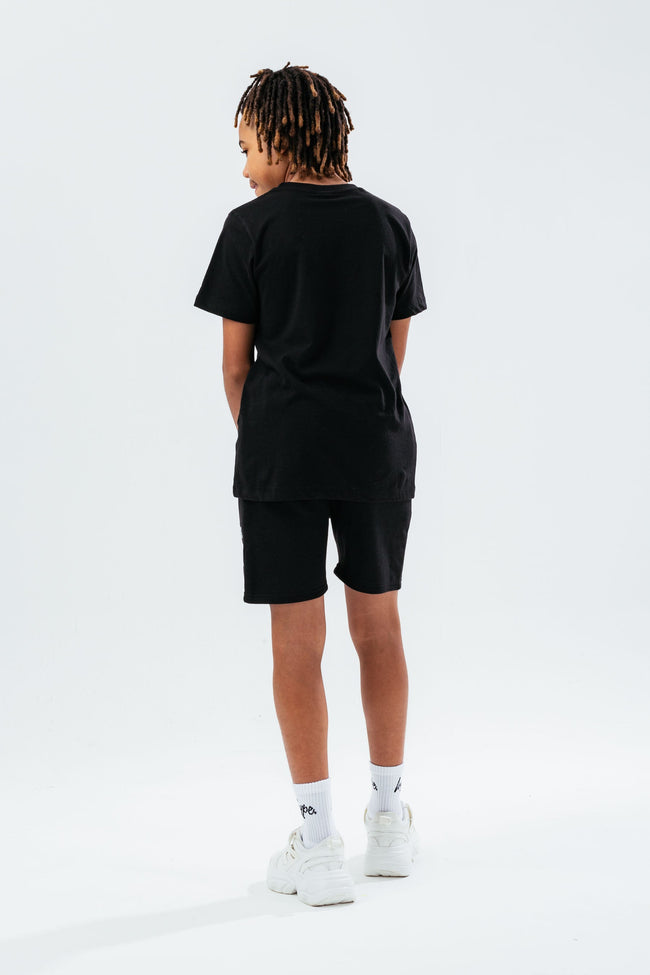 HYPE BLACK DOUBLE LOGO SCRIPT BOYS T-SHIRT