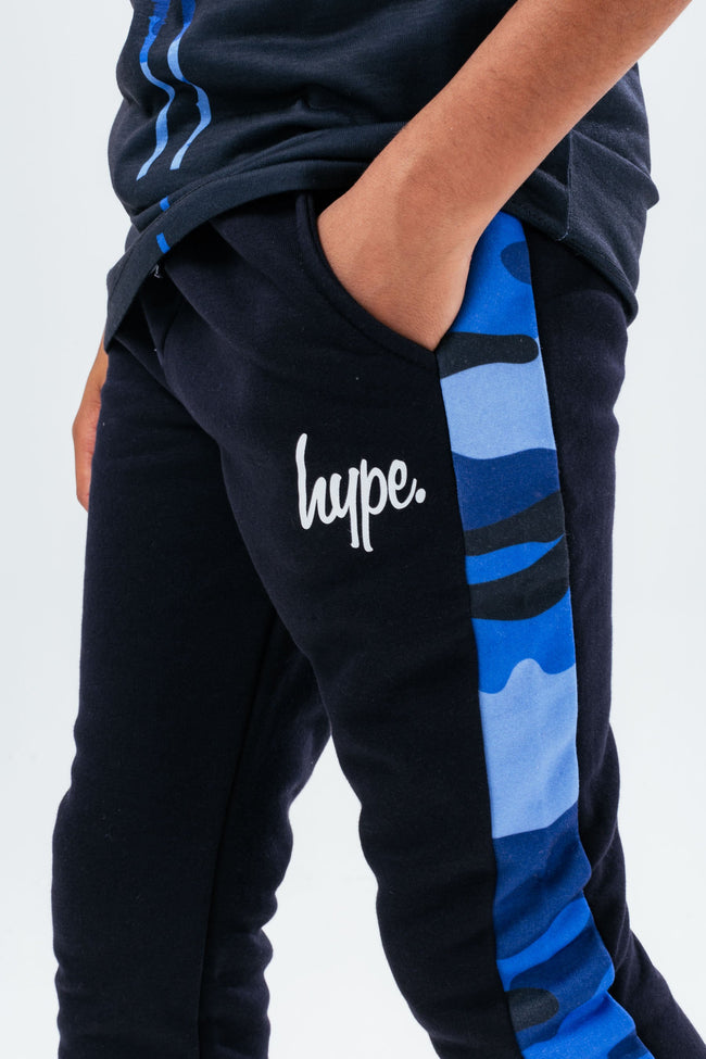 HYPE BLUE SIDE STRIPE CAMP BOYS JOGGERS