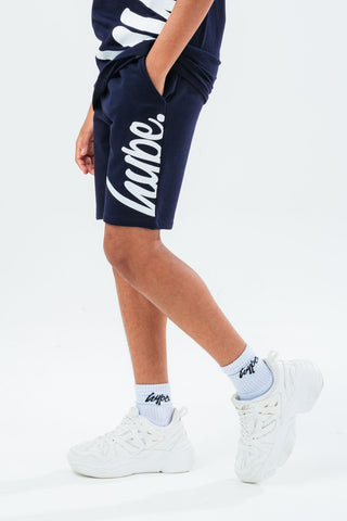 HYPE NAVY SIDE SCRIPT BOYS SHORTS