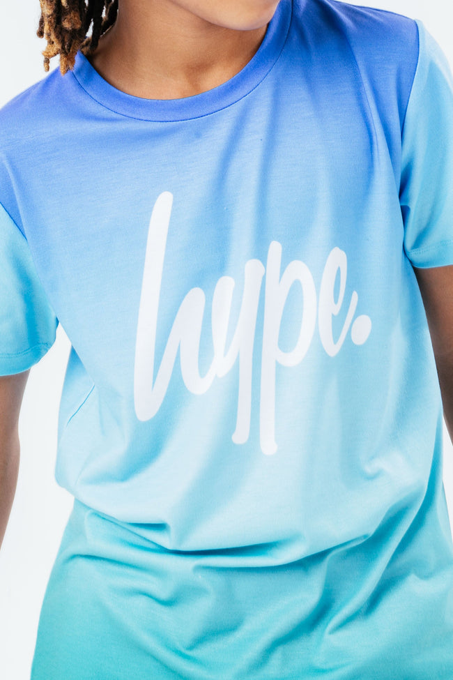 HYPE BLUE & GREEN FADE BOYS T-SHIRT