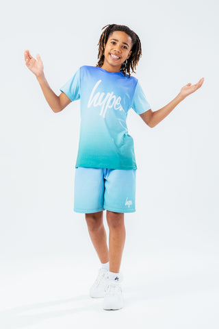 HYPE BLUE & GREEN FADE BOYS T-SHIRT