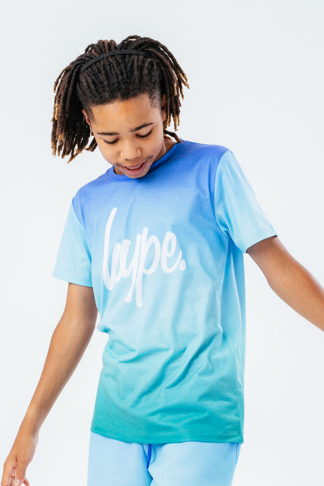 HYPE BLUE & GREEN FADE BOYS T-SHIRT