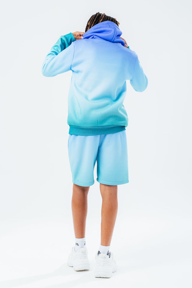 HYPE BLUE & GREEN FADE KIDS PULLOVER HOODIE