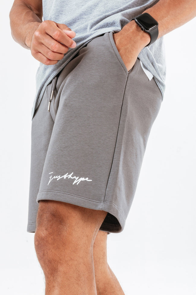 HYPE CHARCOAL SCRIBBLE LOGO MEN'S JERSEY SHORTS